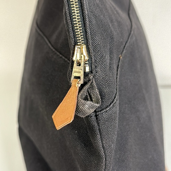 51 Hermes Bolide 31 Canvas Pouch Cosmetic Bag with Leather Trim Large - Picture 4 of 14